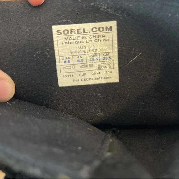 Sorel Toronto Wedge Black Oiled Suede Tall Boot Waterproof Casual Women Sz 8.5 - Picture 10 of 10